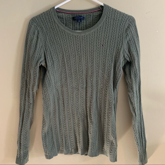 Khaki Green Tommy Hilfiger Knit Sweater - Picture 1 of 4